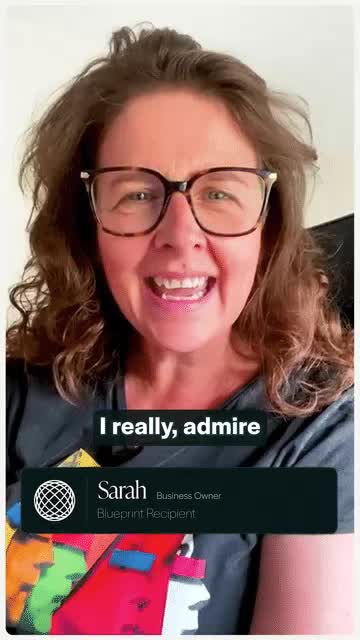 Sarah testimonial video portrait.